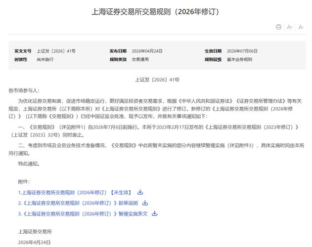 上交所交易规则修订：A股盘后交易扩围，涨跌幅调整
